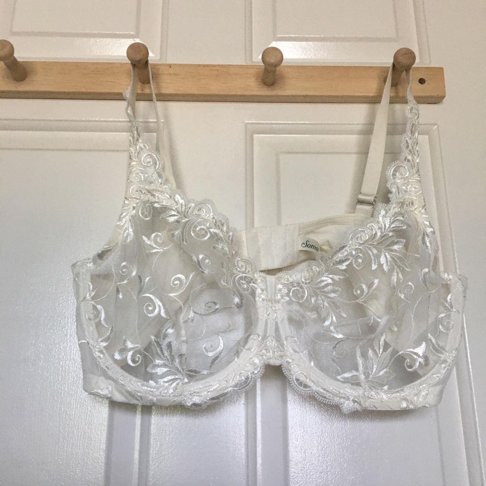 Soma 40DD Cream Lace Underwire Bra